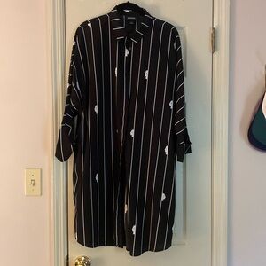 Monki shirt dress b+w
